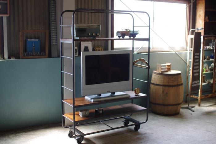 テレビ台/シェルフ/ハンガーラック/陳列什器インダストリアル