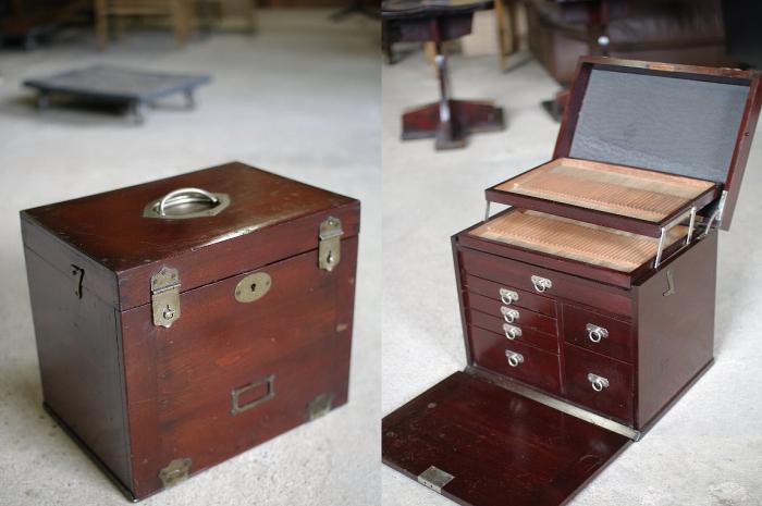 モダンな医療道具入れ/収納ケース/引出し棚/診療箱▼ケビント昭和レトロ