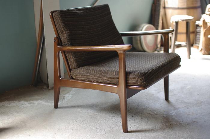 ヴィンテージなアームチェア/富士ファニチャー▼60～70'sシングルソファミッドセンチュリー北欧レトロ