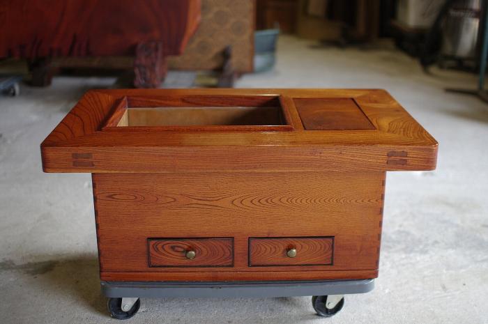 総欅の関西火鉢▼長火鉢手焙り茶室帳場囲炉裏