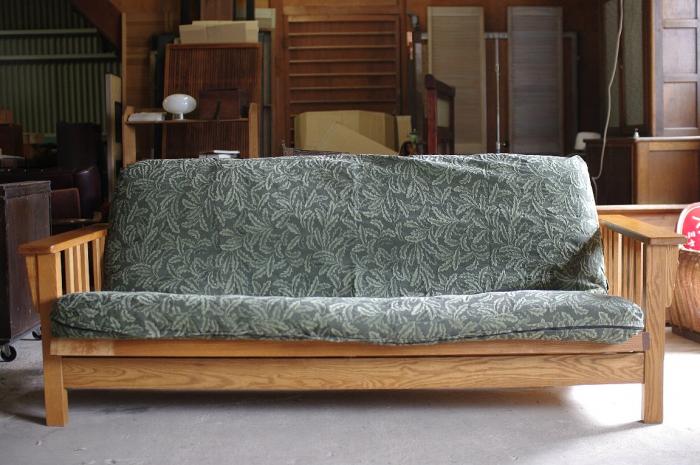 L.L.Bean ソファベッド/MISSION FUTON/3人掛けソファ/替えシートカバー付き▼