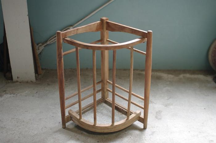 洒脱な木の傘立て▼ブリキディスプレイ昭和レトロ