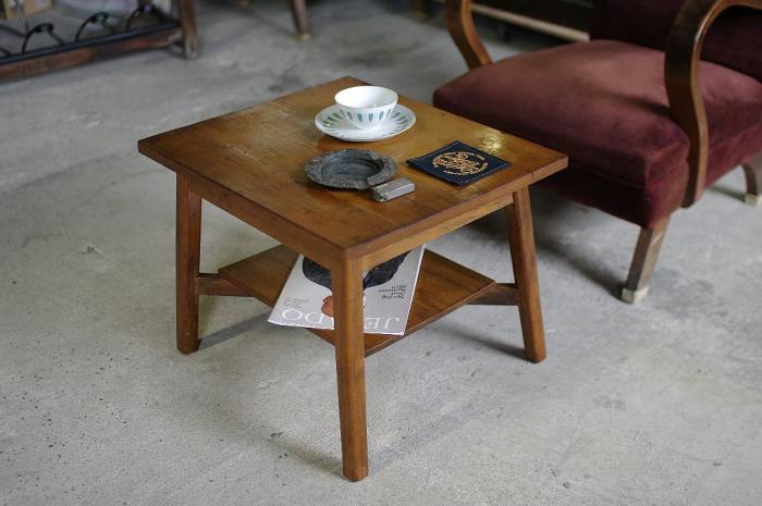 レトロなコーヒーテーブル/センターテーブル/飾り台/サイドテーブル▼アンティーク応接家具大正浪漫