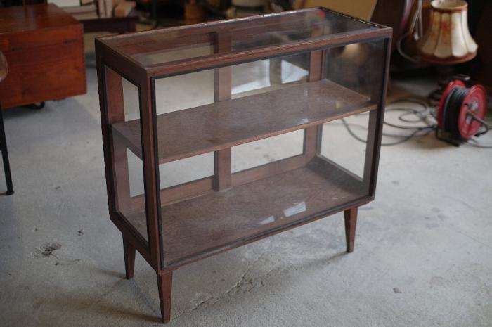 陳列ガラスケース/パンケース▼飾り棚収納戸棚ショーケース店舗什器昭和レトロ商店