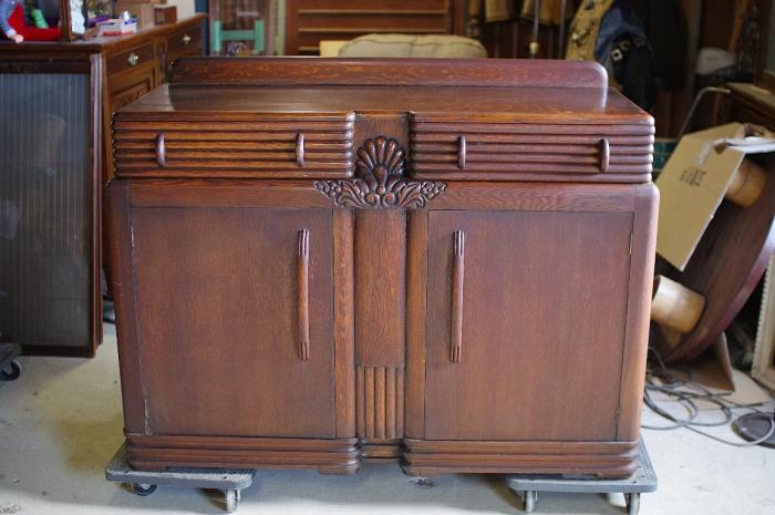 アーコールERCOL英国アンティーク オーク材 キャビネット/サイドボード/オールドラベル▼収納棚引き出し棚店舗什器コンソール